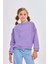 Kız Çocuk Bisiklet Yaka Oversize Sweatshirt - Lila (2-3 Yaş 7-8 Yaş) 1