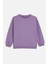 Kız Çocuk Bisiklet Yaka Oversize Sweatshirt - Lila (2-3 Yaş 7-8 Yaş) 2