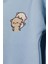 Unisex Çocuk %100 Pamuklu Kedi Nakışlı Kışlık Hırka -Açık Mavi (3-4 Yaş 8-9 Yaş) 2
