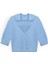 Unisex Çocuk %100 Pamuklu Kedi Nakışlı Kışlık Hırka -Açık Mavi (3-4 Yaş 8-9 Yaş) 4