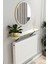 Beyaz Gold Pvc Petek Üstü Tak Çıkar, Uçan Raf & Dresuar Duvar Montajsız Oval Kesim 100 cm 2
