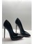 Hayyshoes Siyah Rugan Stiletto Topuklu Ayakkabı 2