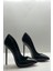Hayyshoes Siyah Rugan Stiletto Topuklu Ayakkabı 4