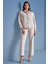Düz Paça Taş Rengi Gabardin Pantolon 2