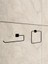 Yapışkanlı Siyah Kare Havluluk Rulo Havluluk Wc Peçetelik Kağıtlık 3'lü Pratik Banyo Mutfak Set 2