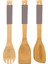2 Adet Bambu Spatula 1 Adet Salata Kaşığı Silikon Tutma Yerli Isıya Dayanıklı Yanmaz Yapışmaz Mürdüm 1