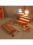 Yuekeda-Led Işık Ahşap Taban Kare 8X2CM, Üç Renkli Işık (Yurt Dışından) 2