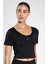 One Dri-Fit Twist Kadın Siyah Crop T-Shirt 3