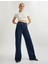 Loose Straight Fit Pamuklu Düğme Detaylı Denim Pantolon - Loose Straight Fit Jean 1