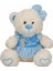 8334 Oturan Çizgili Elbiseli Peluş Ayı 40 cm -Sunman 1