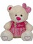 8334 Oturan Çizgili Elbiseli Peluş Ayı 40 cm -Sunman 2