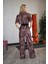 Leopar Desenli Gömlek-Pant Takım 3