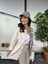 Kadın Oversize Fit Gabardin Zebra Desenli Uzun Kollu %100 Pamuk Gömlek,ceket 2