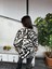 Kadın Regular Fit Desenli Pijama Yaka Kısa Kollu Gömlek,bluz 4