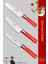 Red Mini Pro Mutfak Bıçak Seti Günlük Kullanım 3 Parça Et Ekmek Şef Sebze Meyve Soğan Börek Bıçağı 1