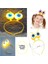 Nessiworld LED Işıklı &amp; Pilli 3 Farklı Modda Yanan Uzaylı Göz Parti Tacı Sarı Renk 18 x 12 cm 2