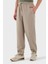 Jakarlı Streç Pamuklu Regular Fit Yüksek Bel Lastikli Paça Jogger Pantolon Erkek Pantolon EM001106 AF13700 U6107 3