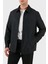 Yün Karışımlı Relaxed Fit Fermuarlı Çizgili Ceket Erkek Ceket 50536787 030 1