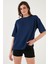 Streç Oversize Fit Bisiklet Yaka T Shirt Bayan T Shirt 5865911 2