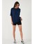 Streç Oversize Fit Bisiklet Yaka T Shirt Bayan T Shirt 5865911 3