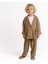 Unisex Keten Blazer Ceket Caramel 1