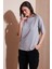 Streç Oversize Fit Bisiklet Yaka T Shirt Bayan T Shirt 5865911 3