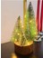 4 Lü Set Büyük Meşe Kütüklü led Işıklı 22 cm Büyük Boy Çam Ağaçları LED Işıklı Nevada çam Ağaçları Seti 1