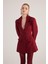 Belden Oturmalı Fit Kesim Deja Blazer Ceket Bordo 2