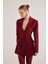 Belden Oturmalı Fit Kesim Deja Blazer Ceket Bordo 4