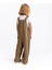 Unisex Bol Paça Keten Salopet Caramel 3