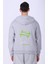 Oversize Arka Baskı Detaylı Fermuarlı Sweatshirt 4