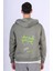 Oversize Arka Baskı Detaylı Fermuarlı Sweatshirt 4