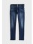 Esnek Pamuklu Slim Fit Normal Bel Dar Paça Jeans Erkek Kot Pantolon DM0DM20550 1bk 5
