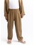 Unisex Klasik Keten Pantolon Caramel 2