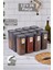 Emilia 12'li 24 Parça Kare Erzak ve Bakliyat Saklama Kabı Antrasit 12X1.90 Lt Bakliyat Kabı Etiketli 1