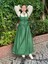 Zümrüt Yeşili Zarif Uzun Retro Elbise 3