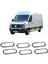 VW Crafter Krom Yan Reflektör Çerçevesi 6 Parça 2006-2016 Paslanmaz Çelik 2