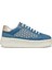 Kadın Mavi D Spherica Ecub - 2 B - Em.te + Su Bağcıklı Desenli Kalın Tabanlı Deri Sneaker D55WVC0CK22C4005 1