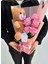 Sevgiliye Yapay Çiçek Buketi 25cm Kahverengi Ayıcıklı Peluş Buket Çiçek Buketi Sevgiliye Çiçek Kız 1