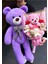 Sevgiliye Hediye 90cm Mor Ayıcık ve Büyük Ayıcıklı Ayıcık Buketi Peluş Buket Sevgililer Gunu 1