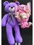 Sevgiliye Hediye 90cm Mor Ayıcık ve Büyük Ayıcıklı Ayıcık Buketi Peluş Buket Sevgililer Gunu 4