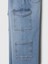 Kız Çocuk Mavi High Rise Wide-Leg Kargo Pull-On Jean Pantolon 3