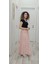Bel Lastikli Kloş Şifon Etek 6003-BEYAZ/TURUNCU 3