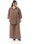 Büyük Beden Geniş Kesim Gömlek Pantolon Kahverengi Ikili Takım 5