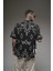 Bisiklet Yaka Desenli Oversize Kalıp Unisex Tişört 5