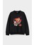 Otomatik Portakal (A Clockwork Orange) Baskılı Bisiklet Yaka Kapşonsuz Siyah 3 Iplik Sweatshirt 1