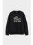The Beatles Müzik Grubu Baskılı Bisiklet Yaka Kapşonsuz Siyah 3 Iplik Sweatshirt 1