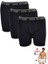 0060 Seher Erkek Elastan Boxer 3lü Siyah 1