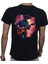 Neon Guitar T-Shirt Pamuklu Siyah Penye Basic Erkek Tişört 1