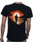 Man On Island T-Shirt %100 Pamuklu Siyah Penye Basic Erkek Tişört 1